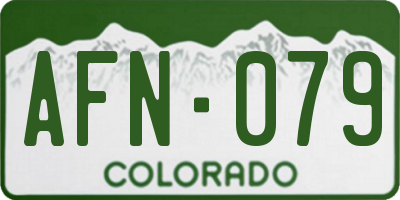 CO license plate AFN079