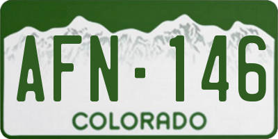 CO license plate AFN146