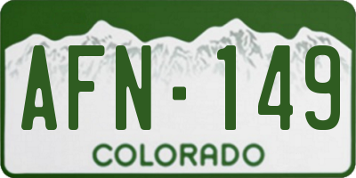CO license plate AFN149