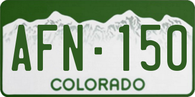 CO license plate AFN150