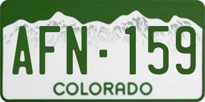 CO license plate AFN159