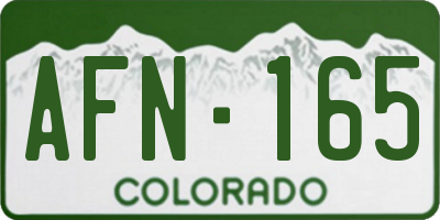 CO license plate AFN165