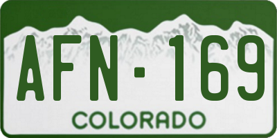 CO license plate AFN169