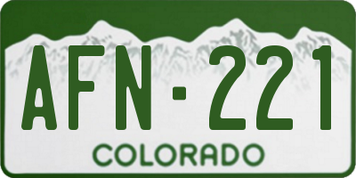 CO license plate AFN221