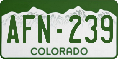 CO license plate AFN239
