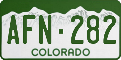 CO license plate AFN282