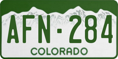 CO license plate AFN284