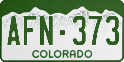 CO license plate AFN373