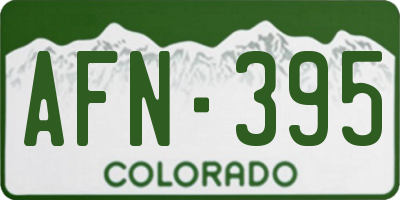 CO license plate AFN395