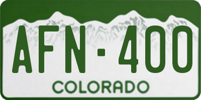 CO license plate AFN400