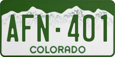 CO license plate AFN401