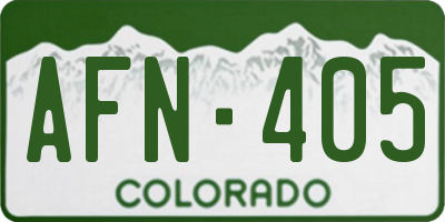 CO license plate AFN405