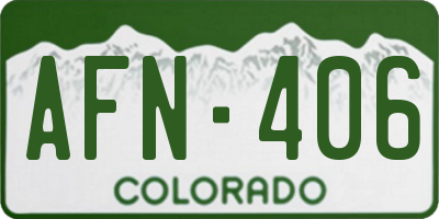 CO license plate AFN406