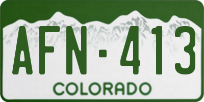 CO license plate AFN413