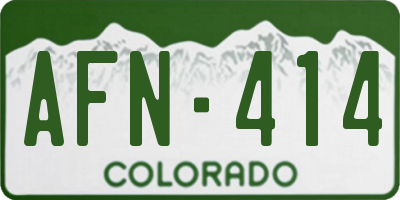 CO license plate AFN414
