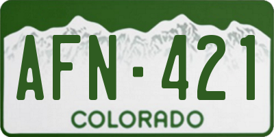 CO license plate AFN421