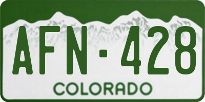 CO license plate AFN428