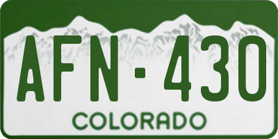 CO license plate AFN430
