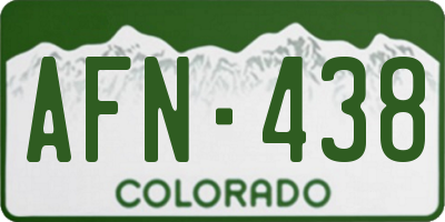 CO license plate AFN438