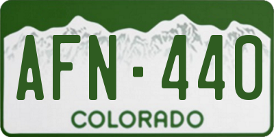 CO license plate AFN440