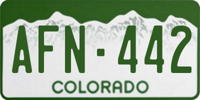CO license plate AFN442