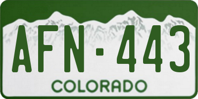 CO license plate AFN443