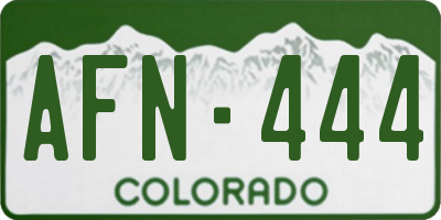 CO license plate AFN444