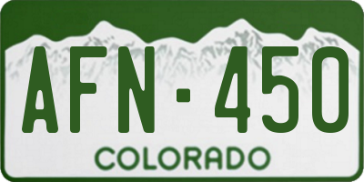 CO license plate AFN450