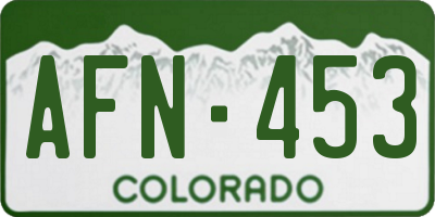 CO license plate AFN453