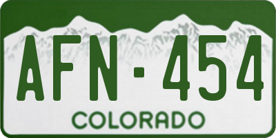 CO license plate AFN454