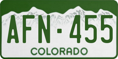 CO license plate AFN455