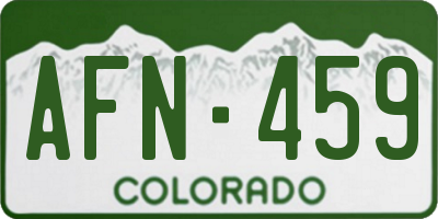 CO license plate AFN459
