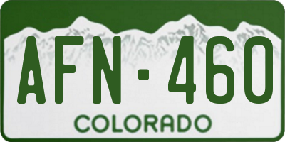CO license plate AFN460