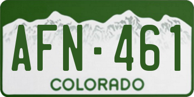 CO license plate AFN461
