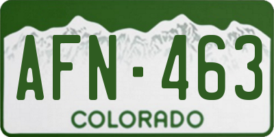 CO license plate AFN463