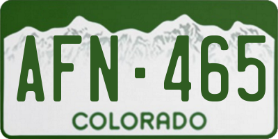CO license plate AFN465