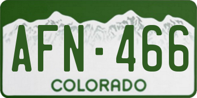 CO license plate AFN466