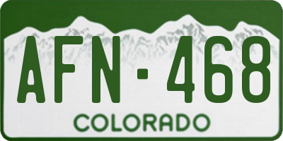 CO license plate AFN468
