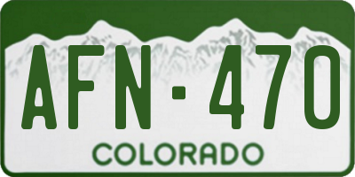 CO license plate AFN470