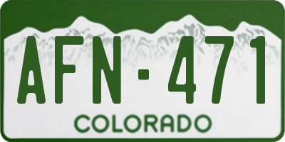 CO license plate AFN471