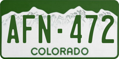 CO license plate AFN472
