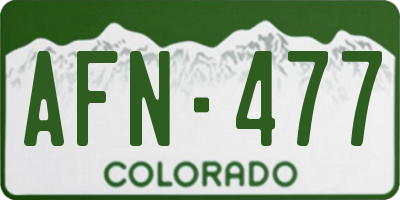 CO license plate AFN477