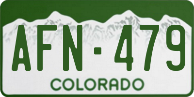 CO license plate AFN479