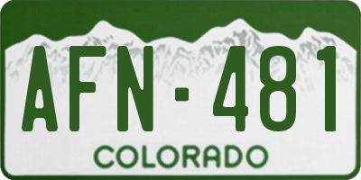 CO license plate AFN481