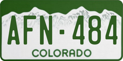 CO license plate AFN484