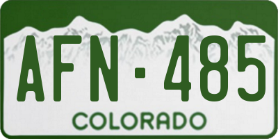 CO license plate AFN485