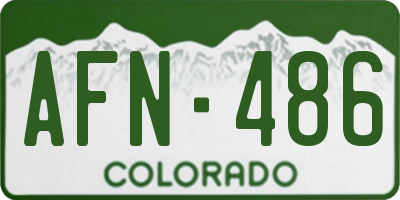 CO license plate AFN486
