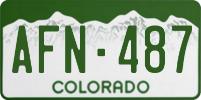 CO license plate AFN487