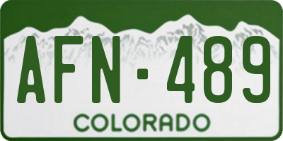 CO license plate AFN489