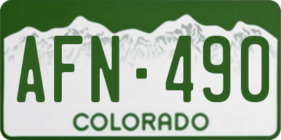 CO license plate AFN490